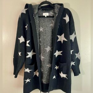 Lou & Grey Black and Gray Star Sweater